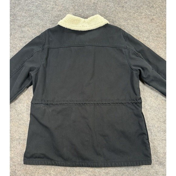 Hang Ten Jacket Women XL Black Pocket Fleece Lined Chore Utility Outdoor Trucker - Picture 10 of 10